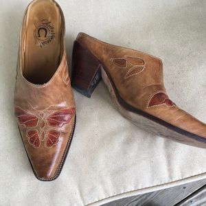Cowboy boot mules.  Charlie One Horse